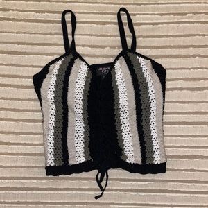 Lace-up Sweater Tank